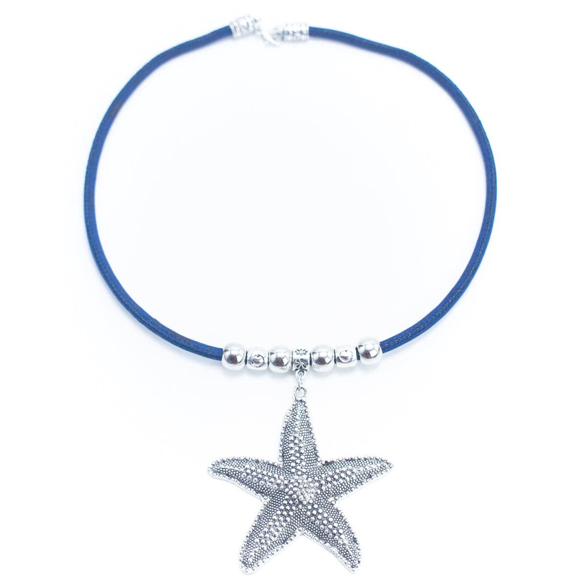 5MM Natural Cork with Flowers Handmade Necklace