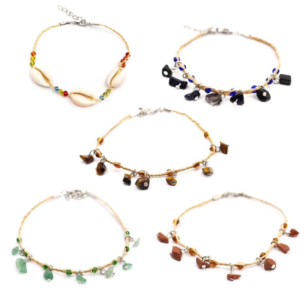 Handmade cork leather anklets BR-414