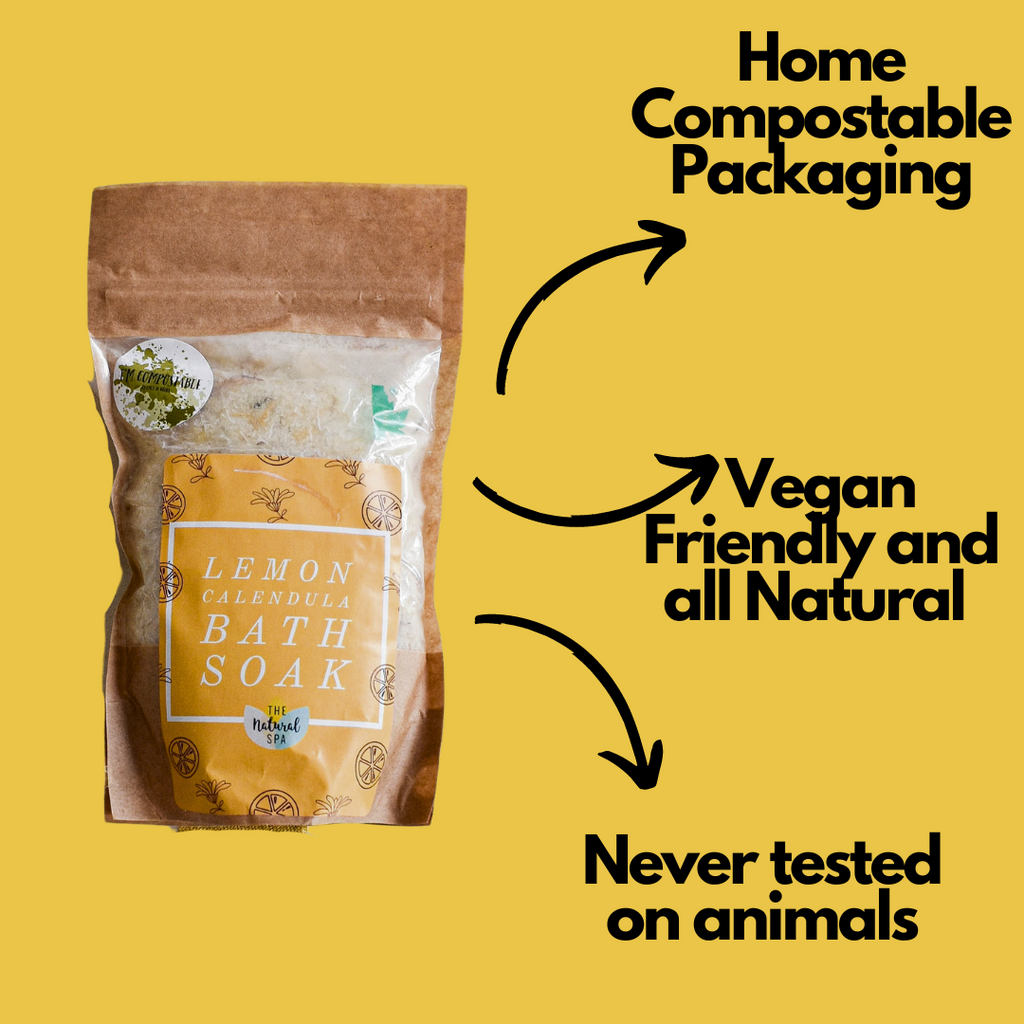 225g Lemon and Calendula Bath Soak - Compostable pouch-3