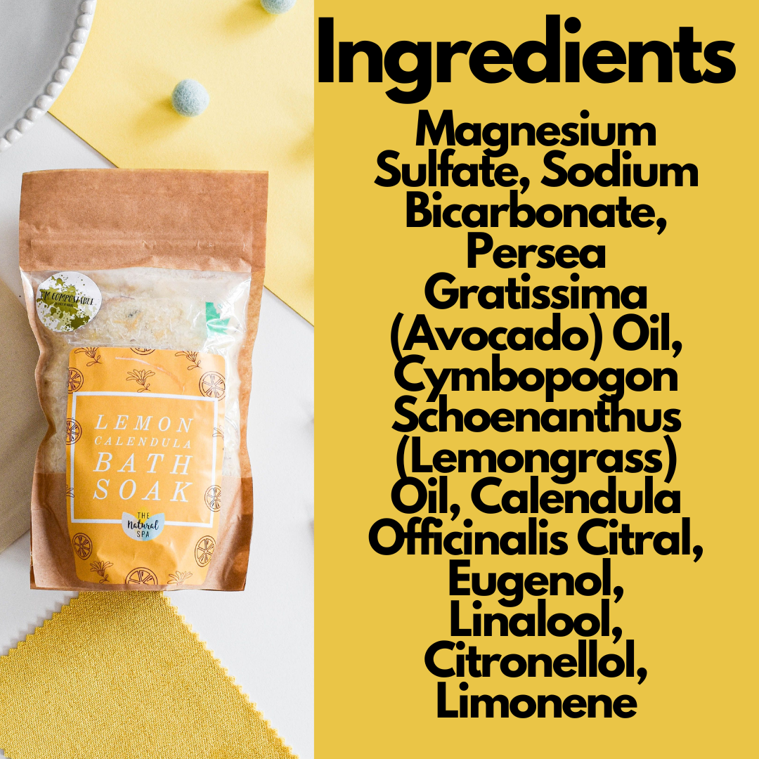 225g Lemon and Calendula Bath Soak - Compostable pouch-2