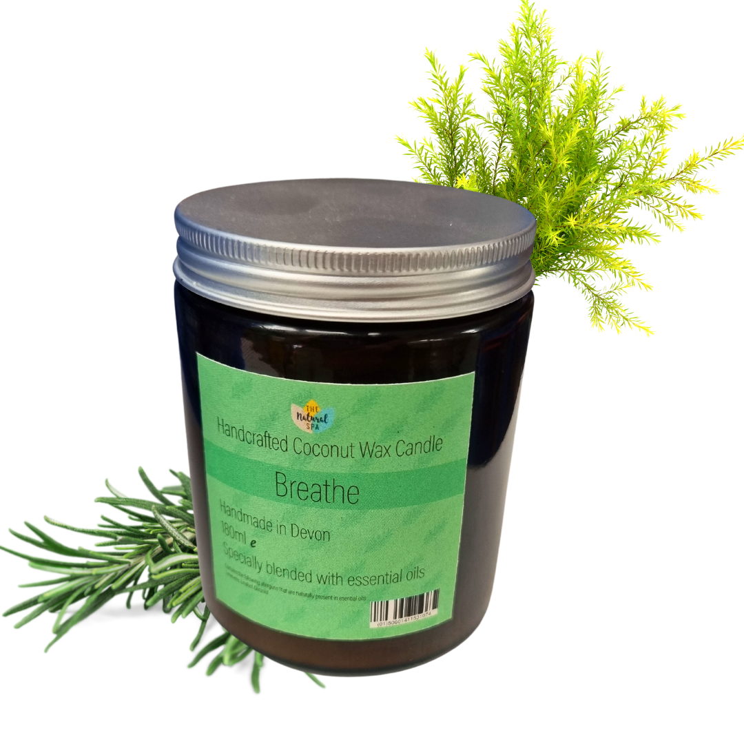Breathe hand poured coconut wax candle - 2 size options-1