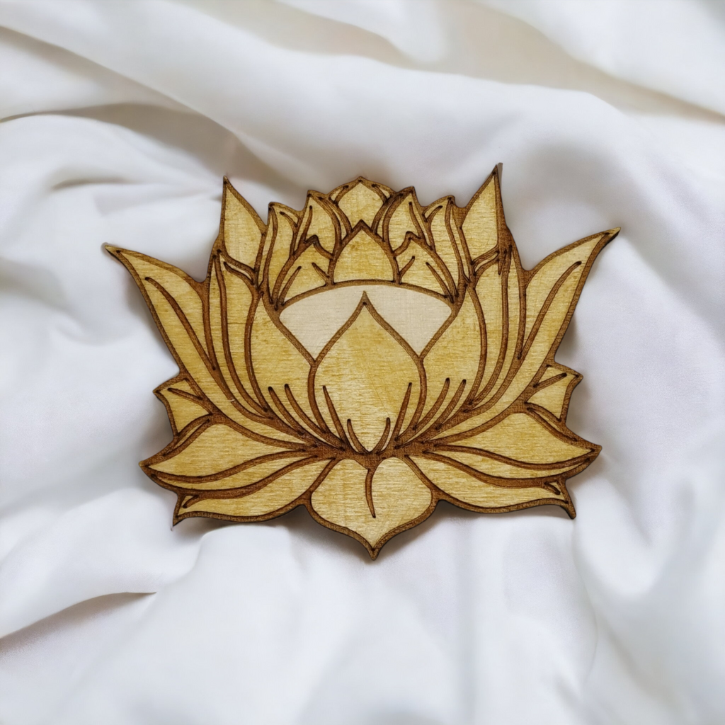 Set of 6 Flowers Wooden Coasters - Handmade Gift - Housewarming - Wood Kitchenware - Nature