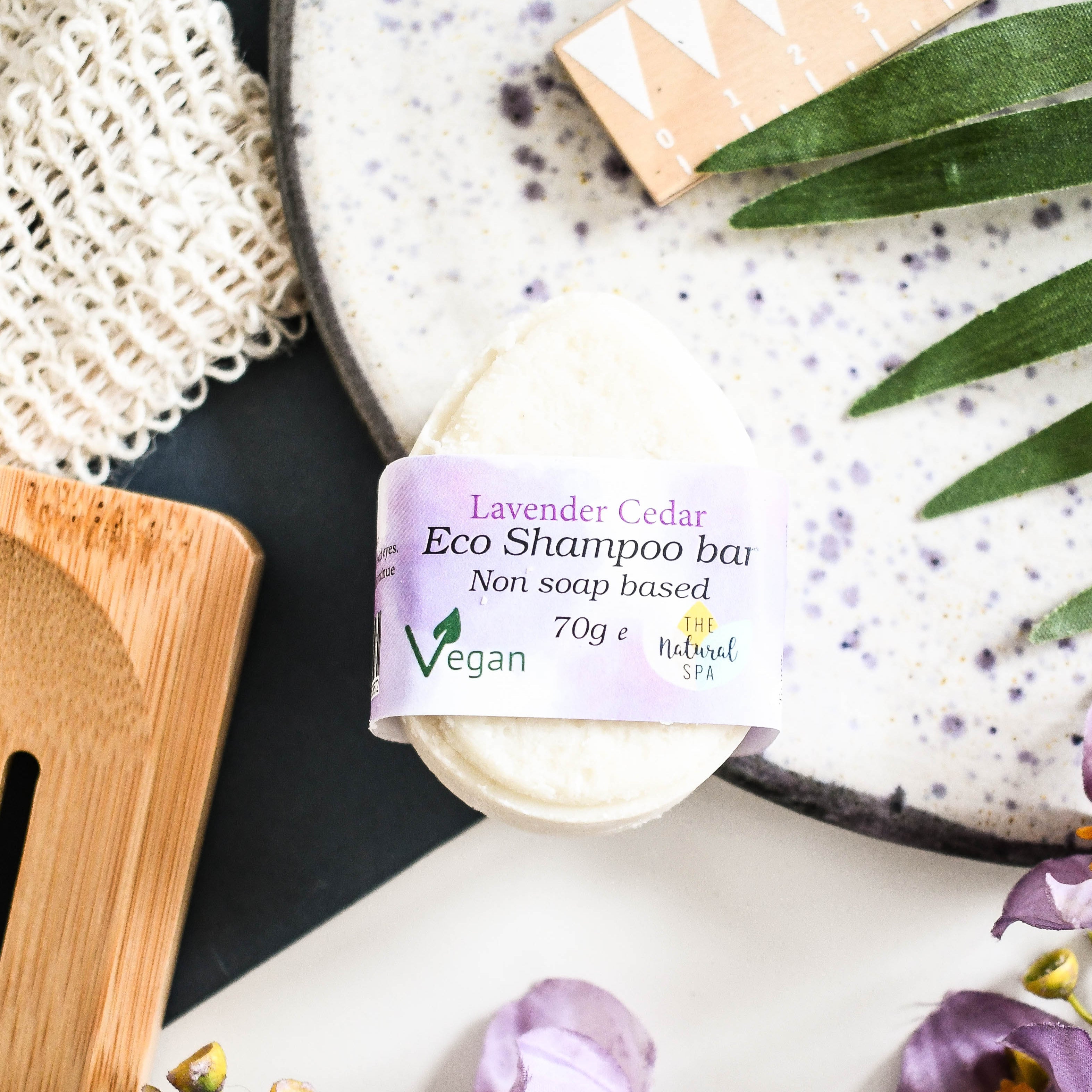 Lavender Cedar ECO Shampoo bar - Non Soap based hair wash