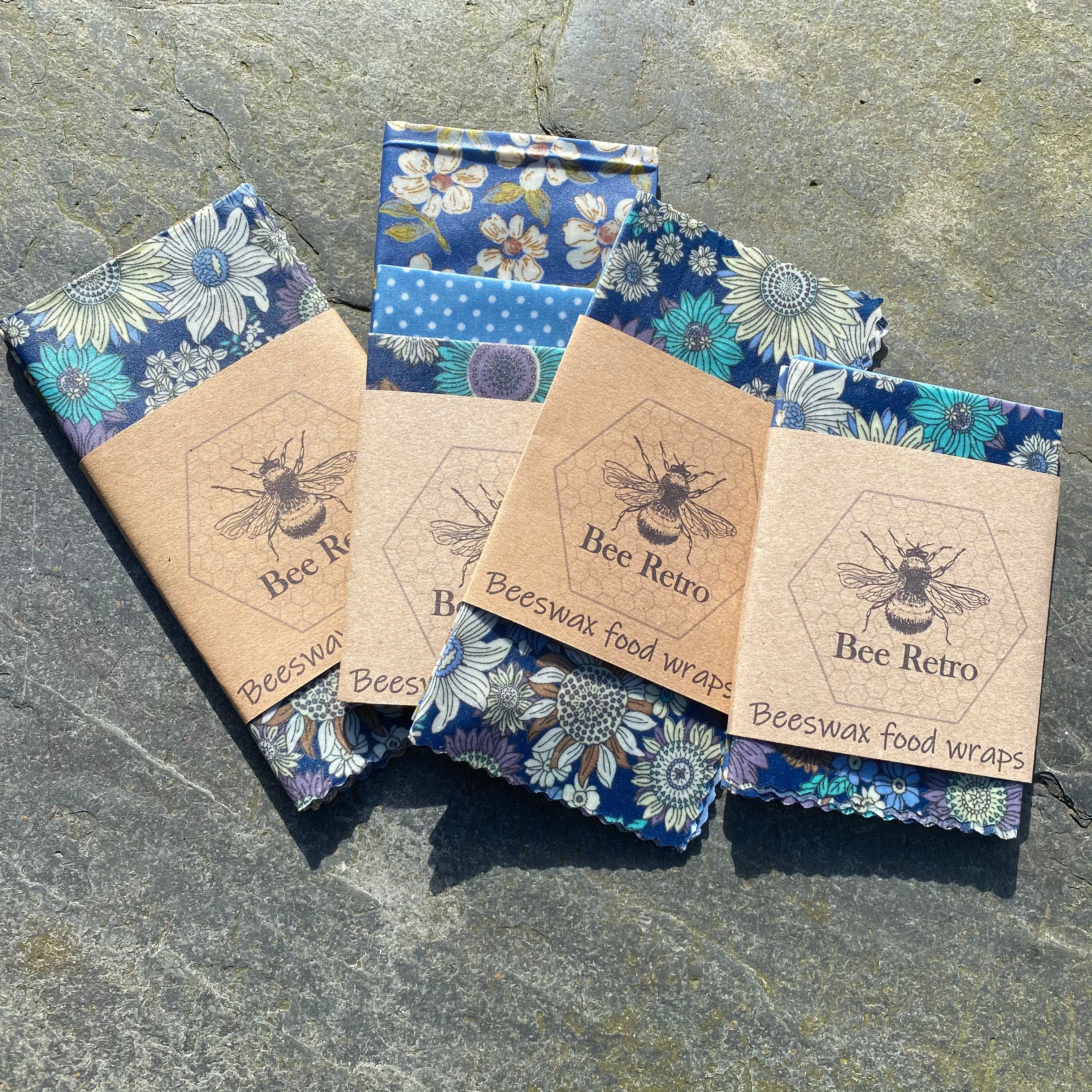 Blue Sunflower- Eco Friendly Beeswax Wrap