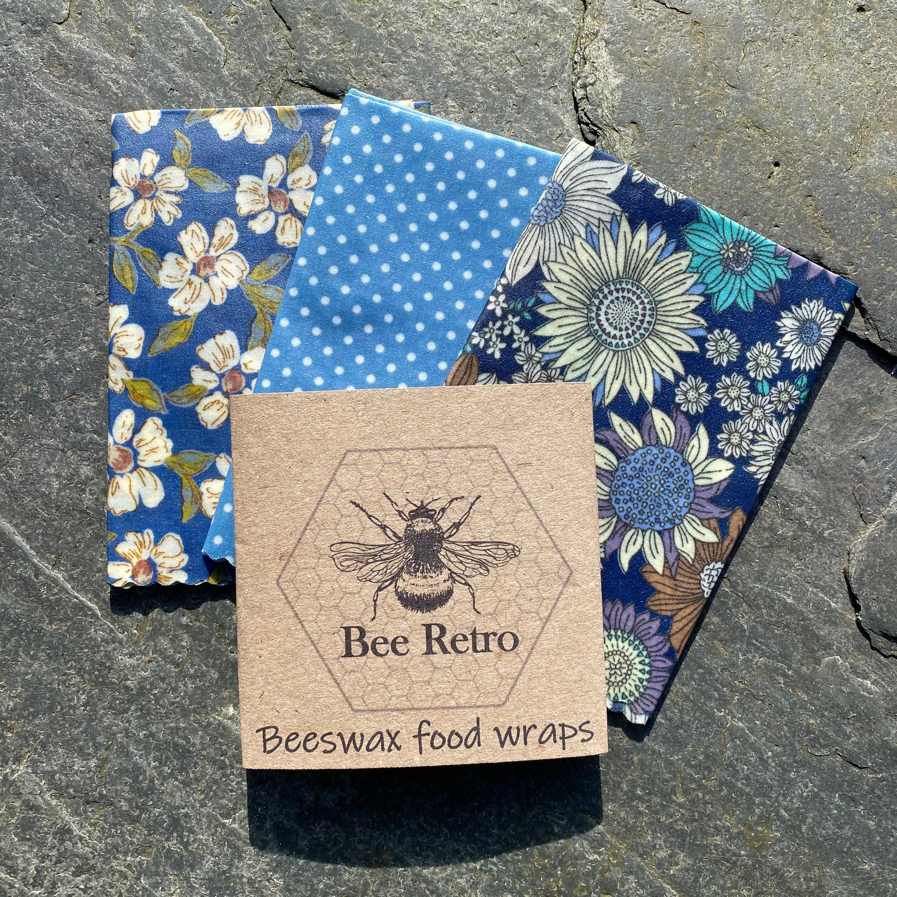Blue Sunflower- Eco Friendly Beeswax Wrap