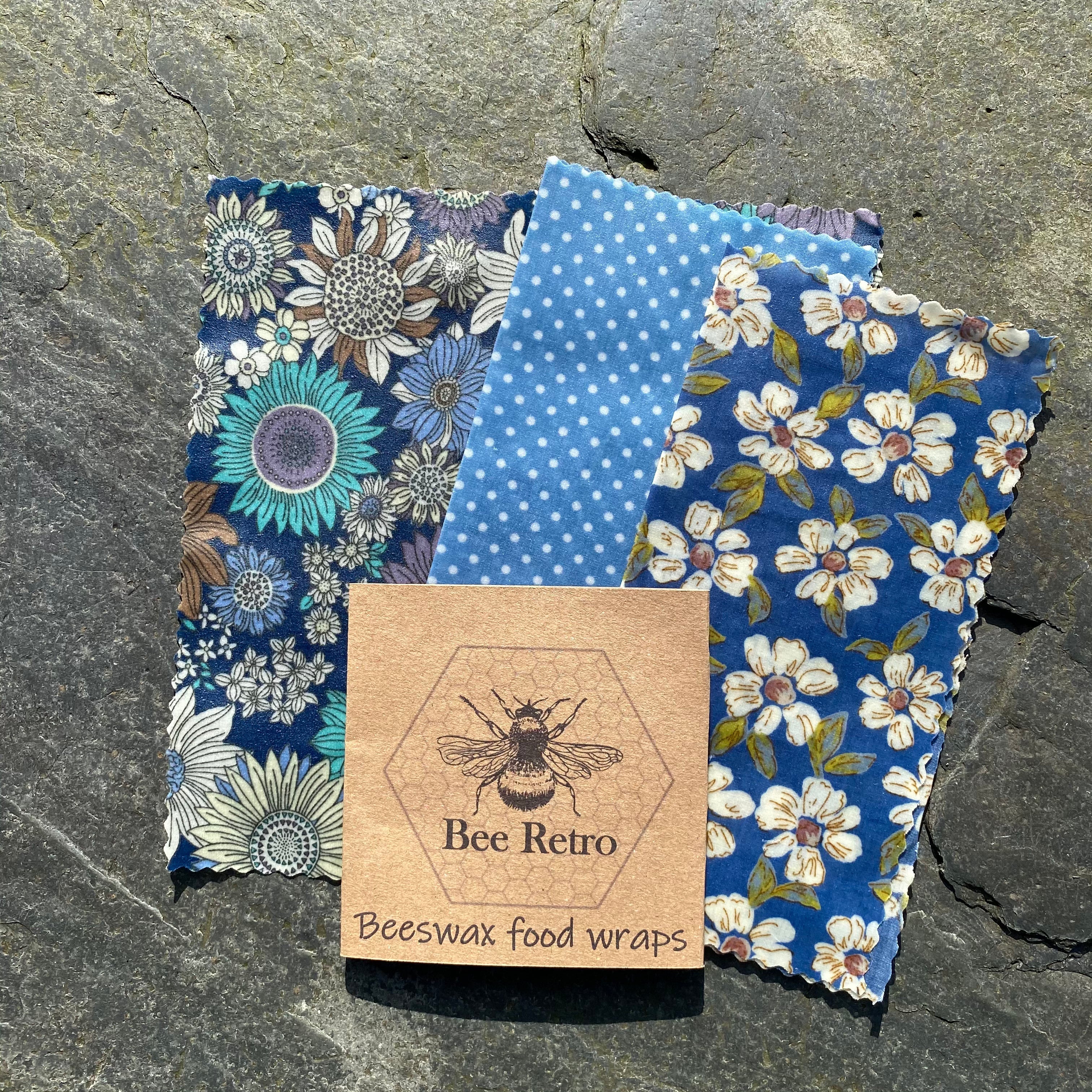 Blue Sunflower- Eco Friendly Beeswax Wrap