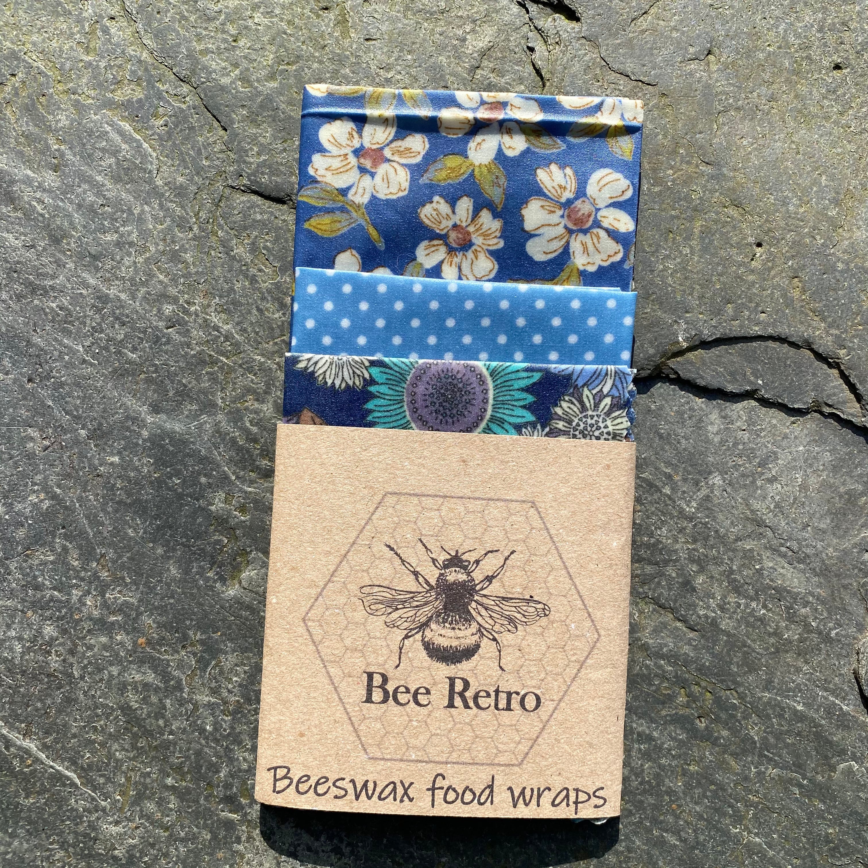 Blue Sunflower- Eco Friendly Beeswax Wrap