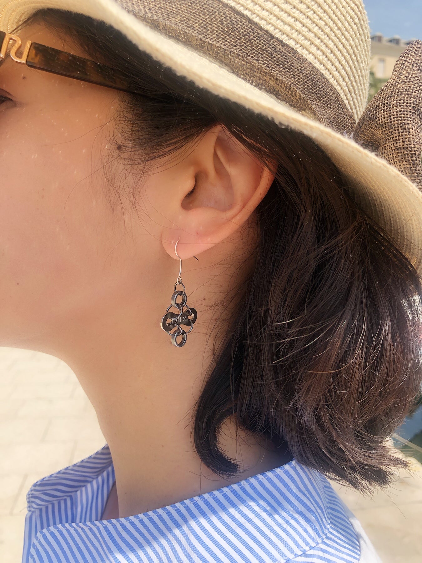 Diamond Bicycle Chain Earrings (3 Colours)