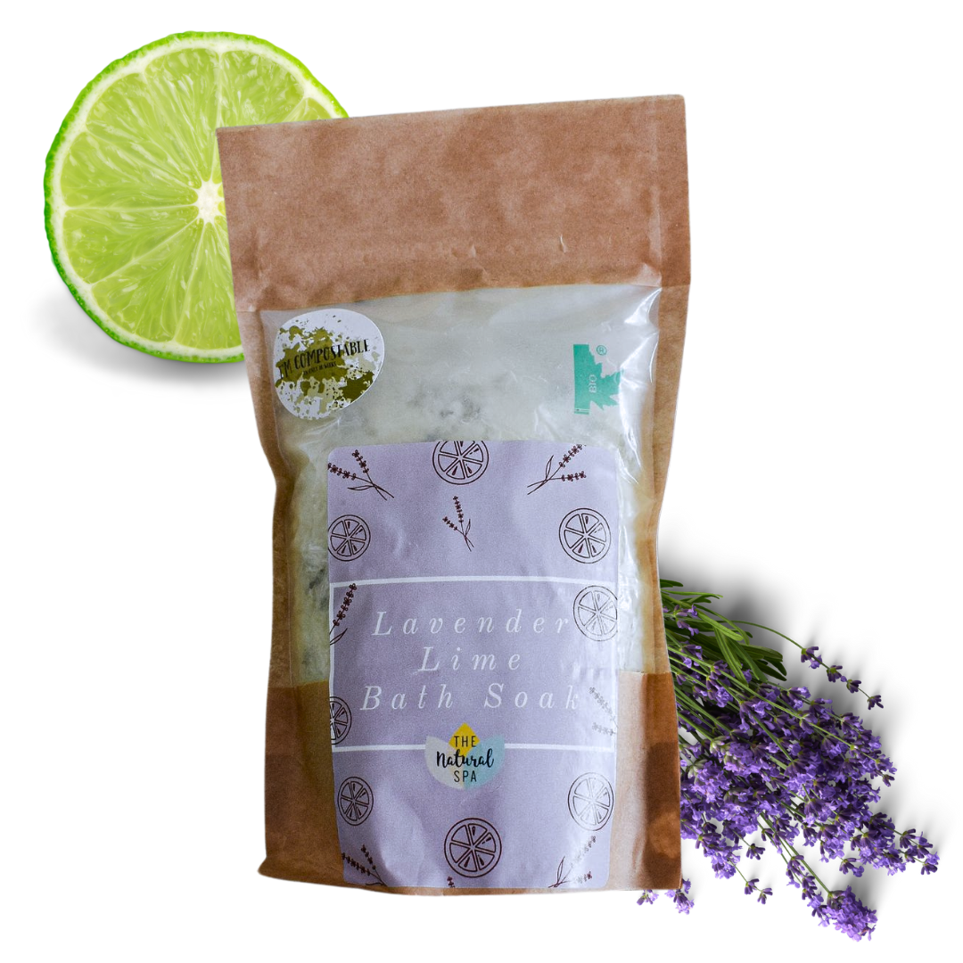 225g Lavender and Lime Bath Soak - Compostable pouch-1
