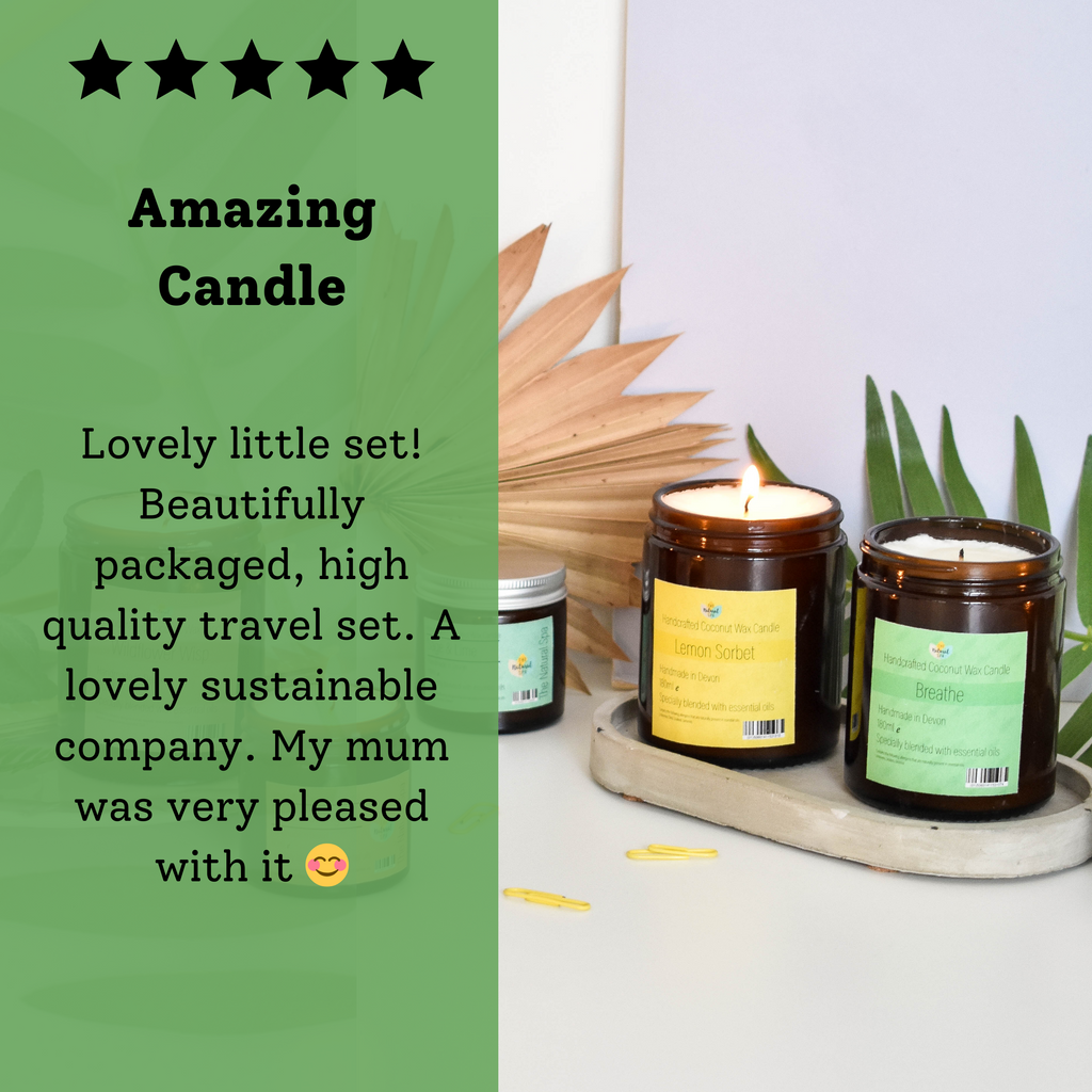 Breathe hand poured coconut wax candle - 2 size options-4