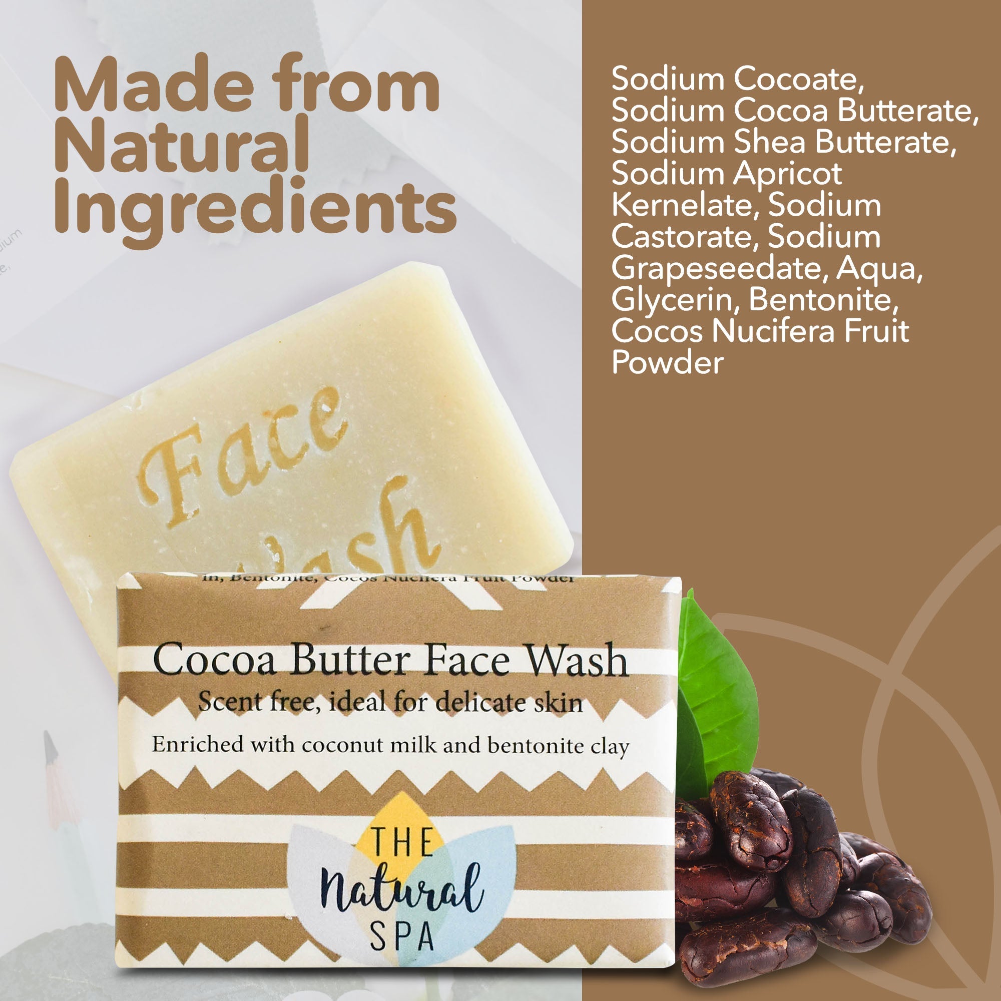 Cocoa Butter Face Wash Bar - no added fragrance-3
