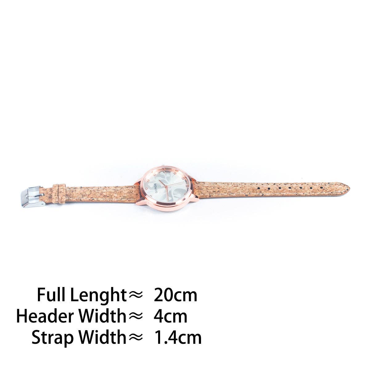 Cork watch - rose gold trim WA-439