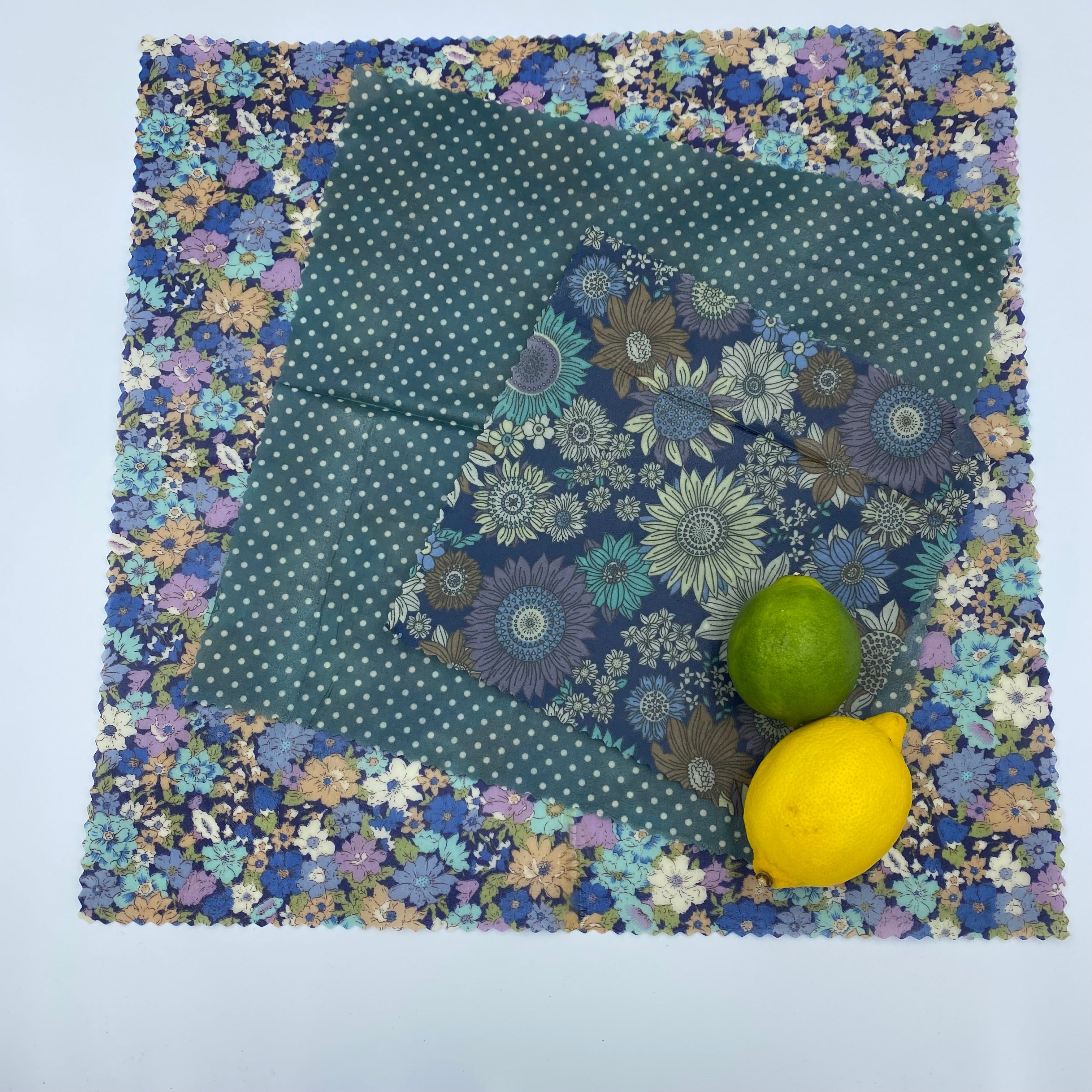 Blue Sunflower- Eco Friendly Beeswax Wrap
