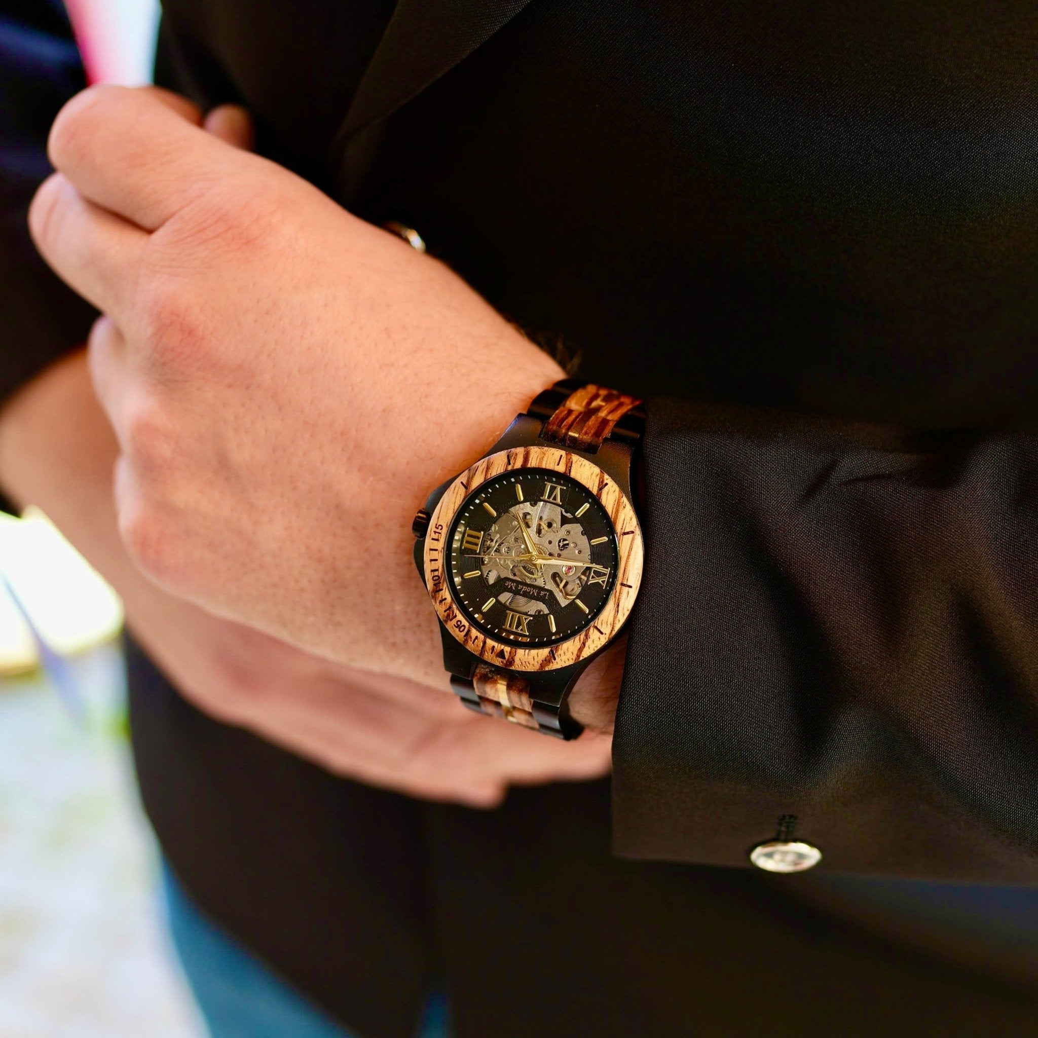 Watch Notterdam Automatic Zebrawood - Eco-Friendly Wooden Watch