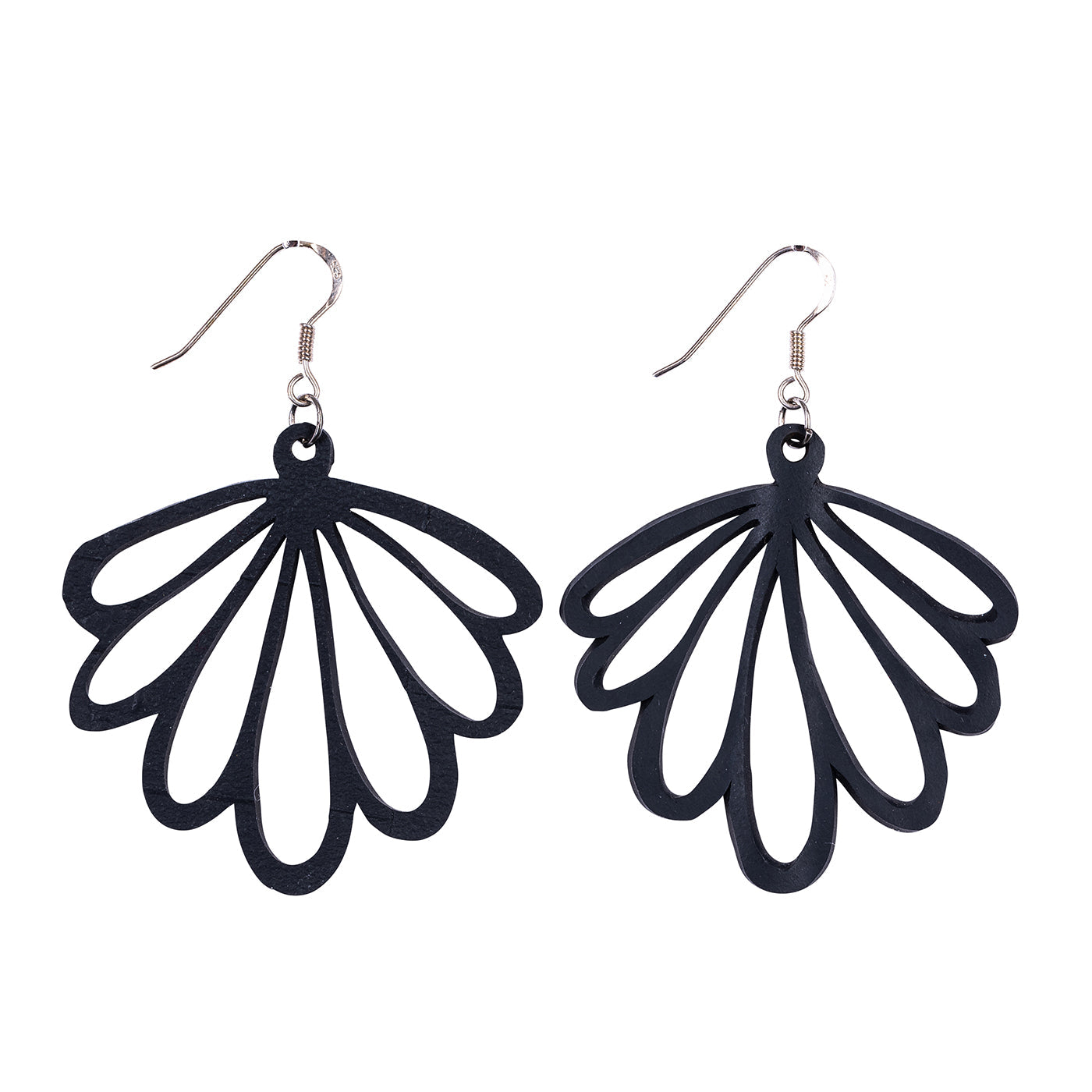 Shell Recycled Rubber Earrings Eco-Friendly Design