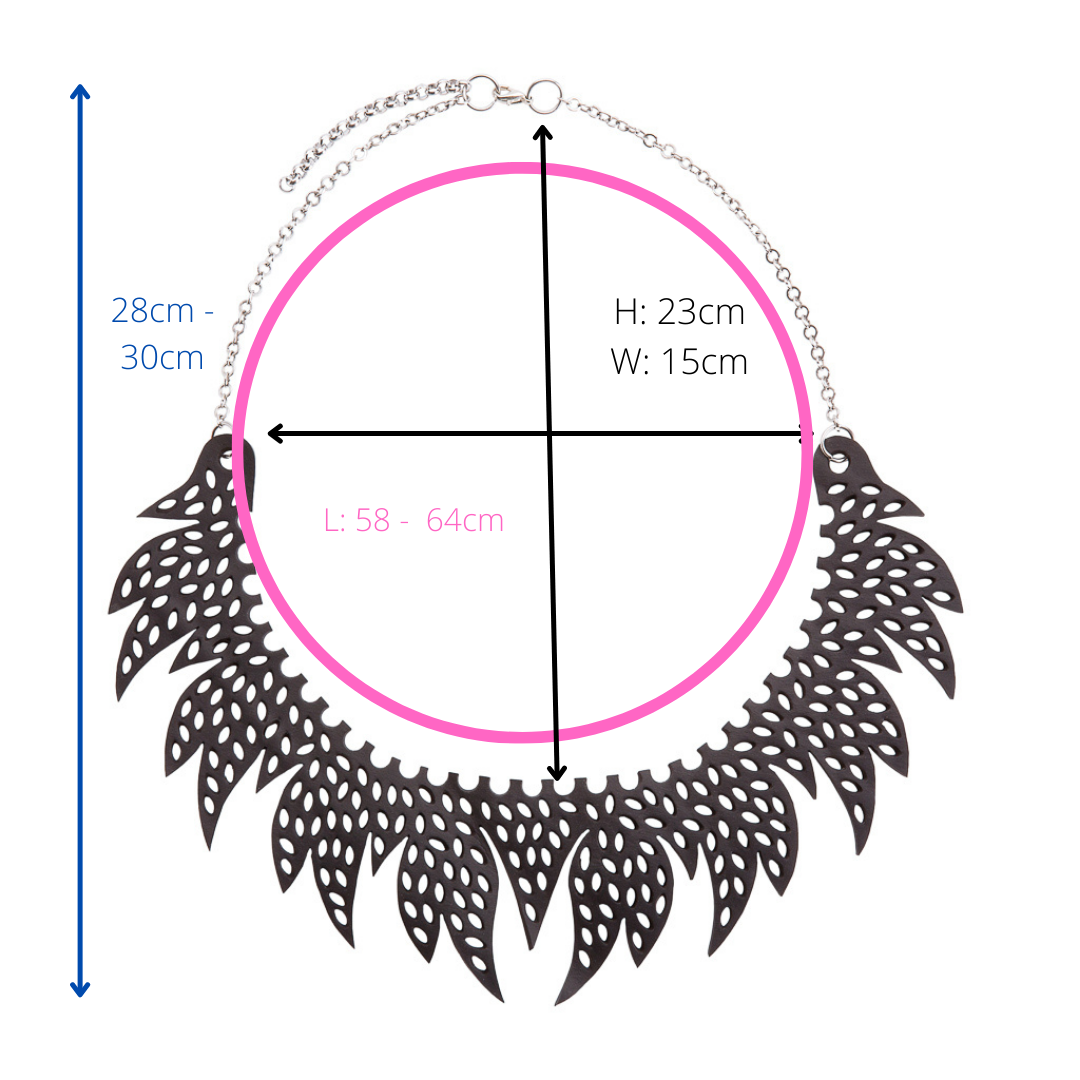 Upcycled Sunburst Inner Tube Necklace - Eco Jewelry